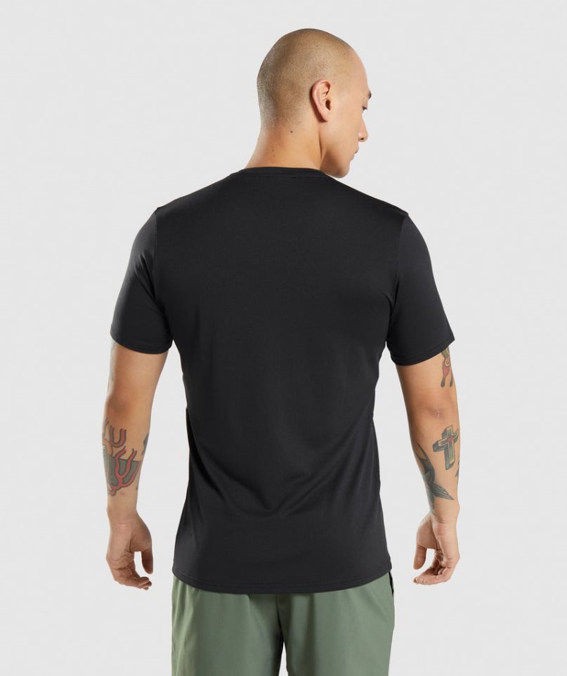 Men's Gymshark Arrival T-Shirts Black | NZ 0SBUMY